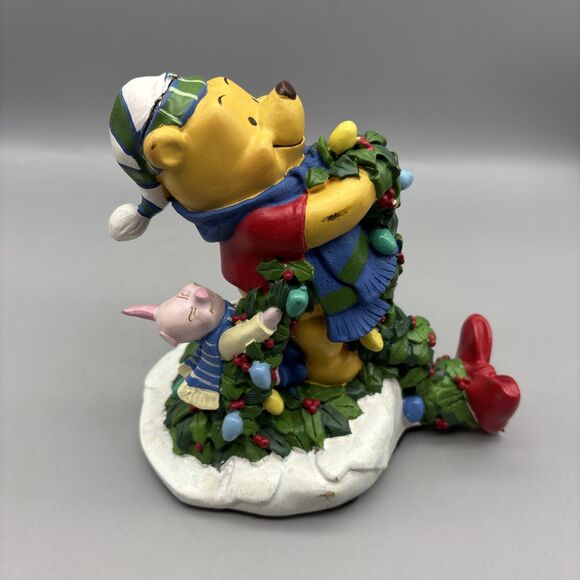 Winnie The Pooh Winter Wonderland Piglet W Stocking Holder Disney 1996 (Damage) - Picture 6 of 11